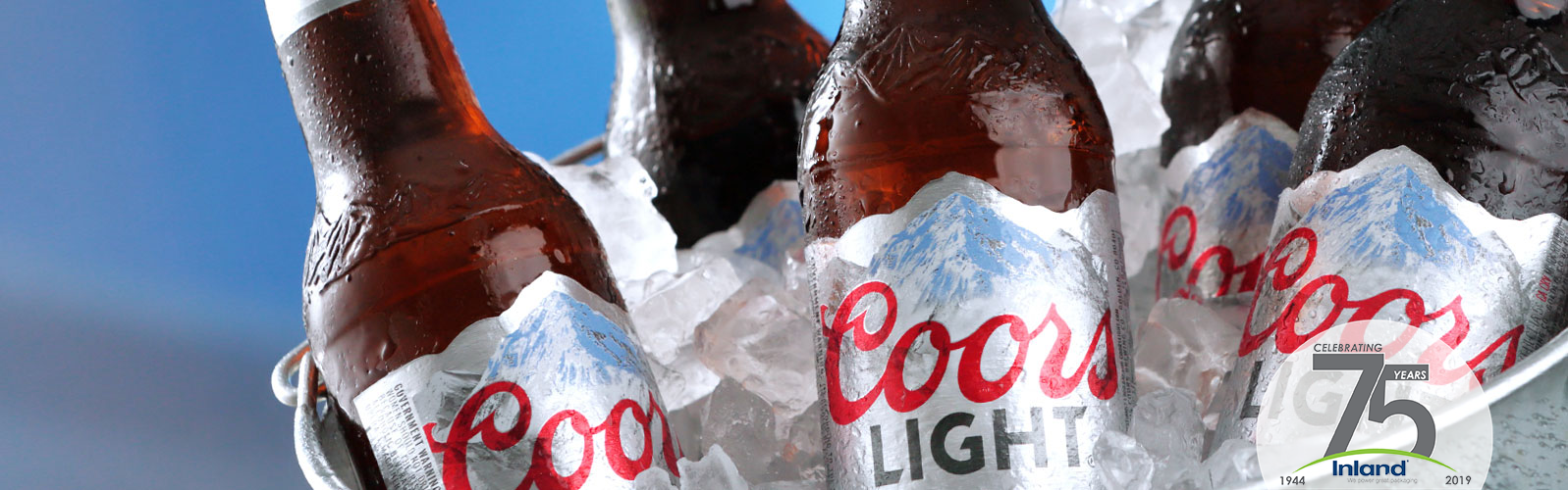 Coors Light mountains label by Inland