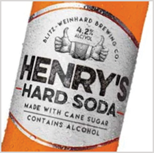 Award winning Henry’s Hard Soda label by Inland