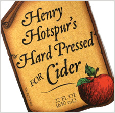 Henry Hotspur's Hard Pressed for Cider label