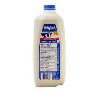 Dairyland skim milk jug pressure sensitive label
