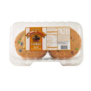 Kwik Trip Bake Shoppe classic button cookies in clear clamshell packaging with pressure sensitive label