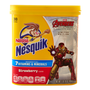 Nestlé Nesquik strawberry flavor IML label