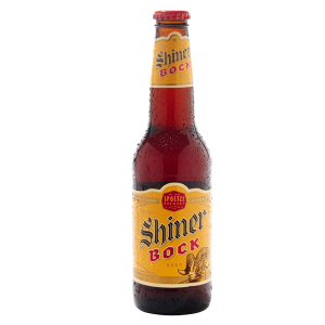 Shiner Bock craft beer with yellow label