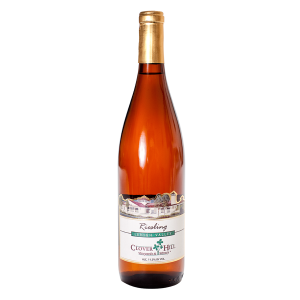 Spirits: Clover Hill Riesling bottle and label