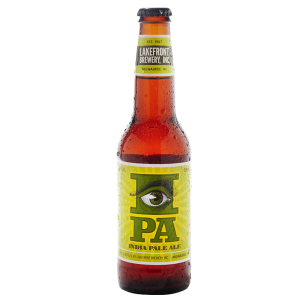 Lakefront Brewery, Inc. IPA beer bottle and label