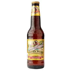 Leinenkugel's Honey Weiss bottle and cut & stack label