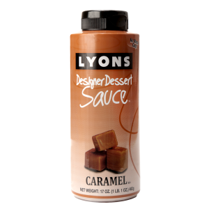 Lyons caramel designer dessert sauce shrink label