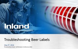 Inland presents seminar, Troubleshooting Beer Labels, Craft Brewers Conference 2016