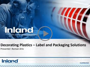 Decorating Plastics Packaging and Label Solutions