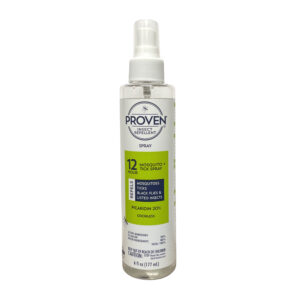 clear plastic spray bottle of bug repellenet