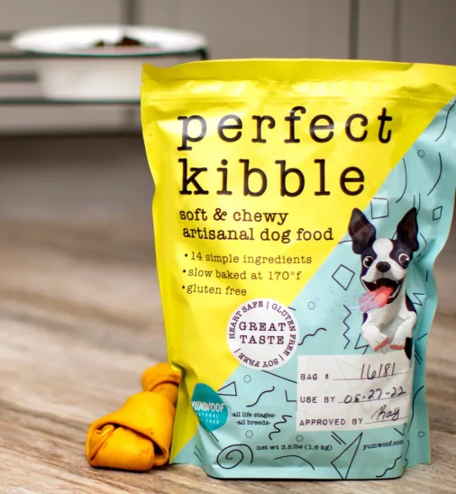 Perfect Kibble dog food flexible product packaging.